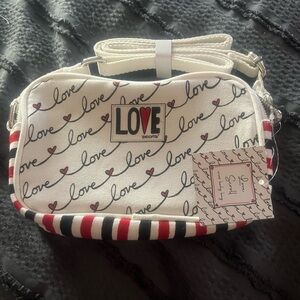 Brighton Love Print White and Red Women's Bag
